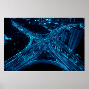 Poster Ponte sobre a Passagem da Estrada de Shanghai Yana