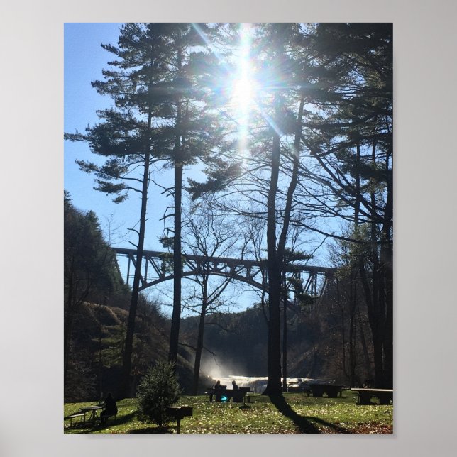 Poster Ponte sobre o Parque Estadual de Letchworth (Frente)