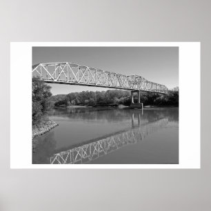 Poster Ponte Sobre O Rio Missouri (B & W)