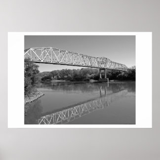 Poster Ponte Sobre O Rio Missouri (B & W)