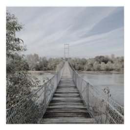 Póster Ponte suspensa sobre o rio