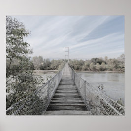 Poster Ponte suspensa sobre o rio