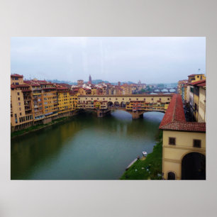 Poster Ponte Vecchio, Florença, Italia