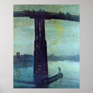 Póster Ponte velha de Battersea pelo assobiador de James