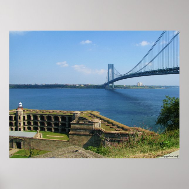 Póster Ponte Verrazano de Ruas. Ilha a Brooklyn, NYC (Frente)