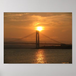 Póster Ponte Verrazano do Brooklyn para Staten Island