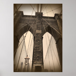 Poster Ponte Vintage Sepia Brooklyn