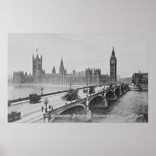 Poster Ponte Westminster e as Casas de (Frente)