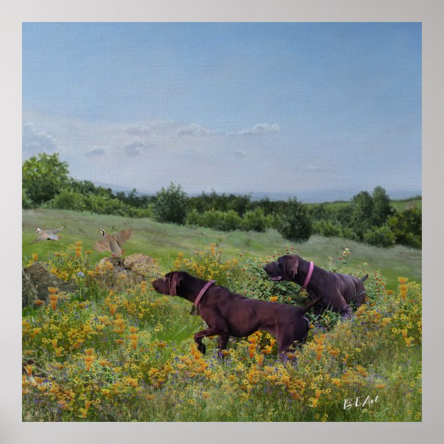 Poster Ponteiros abreviados alemães (Frente)