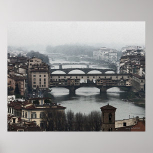 Póster Pontes de Florença Italia