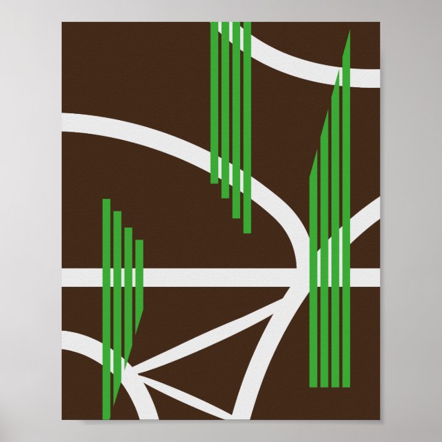 Poster Pontes e Caminhos em Forma Abstrata (Frente)
