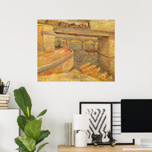 Poster Pontes sobre o Sena por Vincent van Gogh