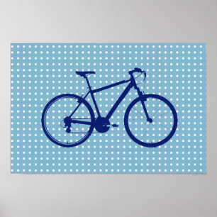 Póster ponto ~ da bicicleta azul
