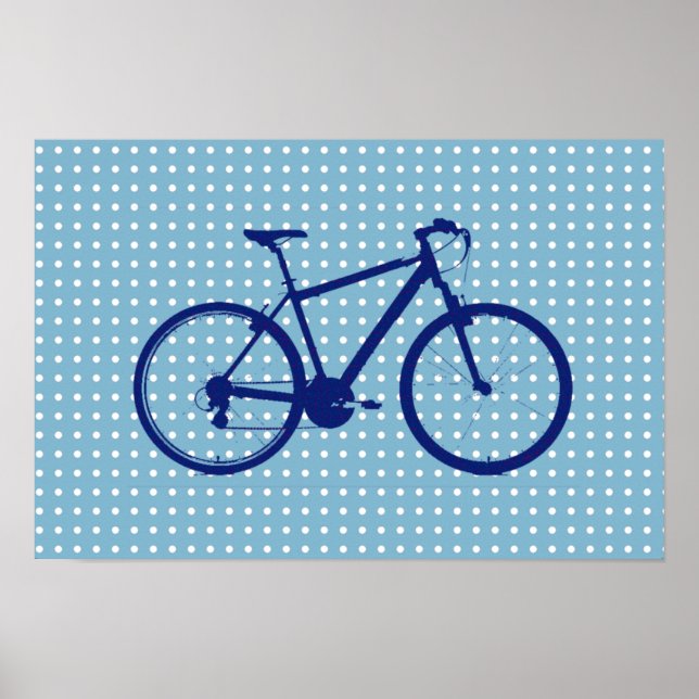Póster ponto ~ da bicicleta azul (Frente)