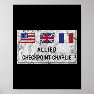 Poster Ponto de controlo Charlie Guerra Fria Muro de Berl
