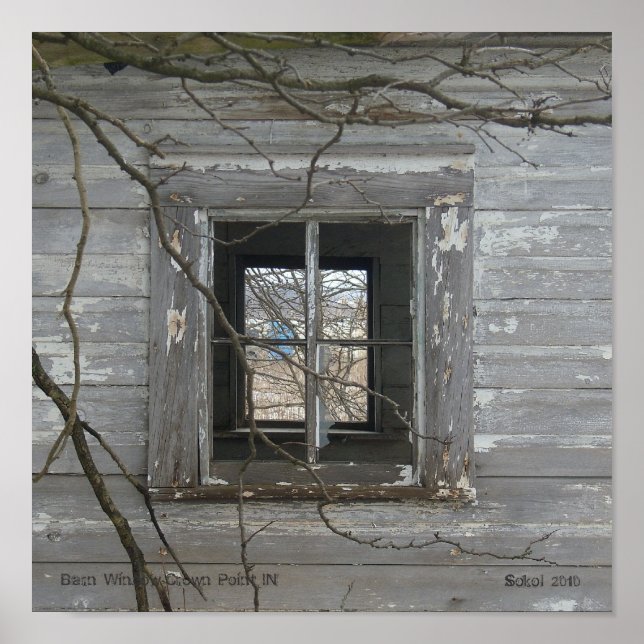 Póster Ponto de Coroa da Janela do Barn IN (Frente)