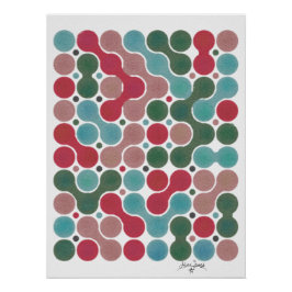 Póster ponto de férias blob geométrico