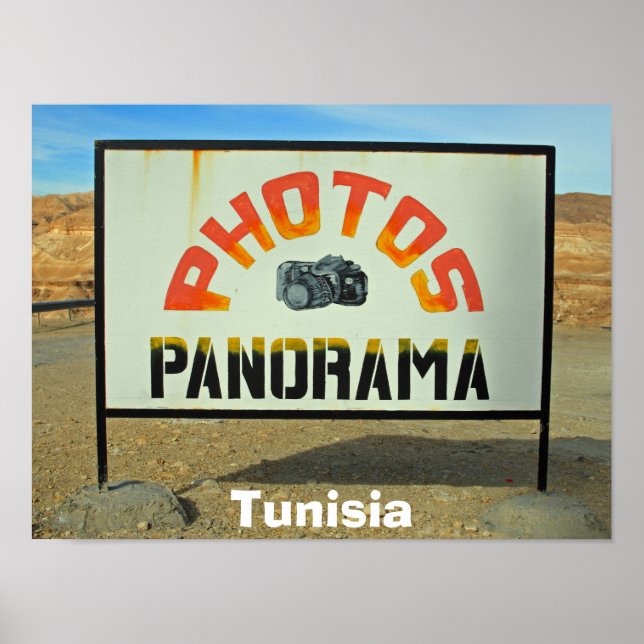 Poster Ponto de foto na Tunísia (Frente)