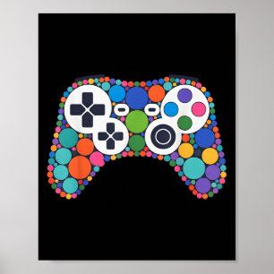 Poster Ponto de Gamers de vídeo de Bolinhas da controlado