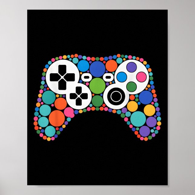 Poster Ponto de Gamers de vídeo de Bolinhas da controlado (Frente)