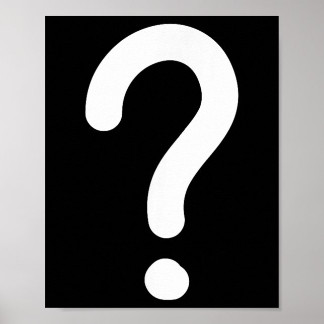 Poster Ponto de interrogação, Engraçado, Piada, Sarcástic (Frente)