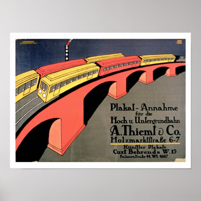 Póster "Ponto De Recolha Para A Linha Ferroviária Sobre E (Frente)