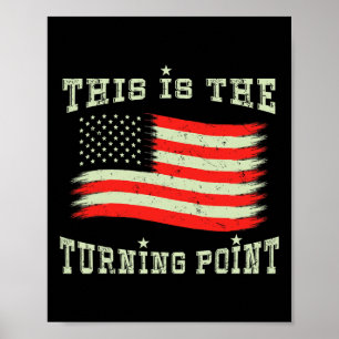 Poster Ponto de Virada Patriótico Americano Bandeira dos 