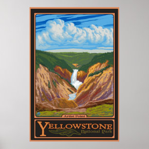 Póster Ponto do artista - parque nacional de Yellowstone