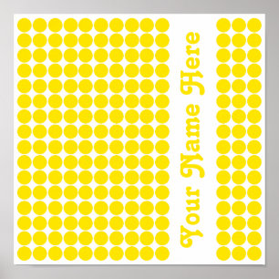 Poster Ponto Safari Amarelo Ouro com nome