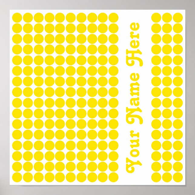 Poster Ponto Safari Amarelo ouro com nome (Frente)