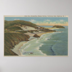 Poster Ponto Sur, seção de Carmel San Simeon, Hwy 1 vis
