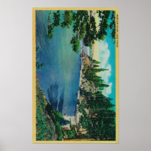 Poster Ponto ViewLake Tahoe de Rubicon, CA