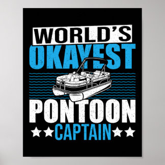 Poster Pontoon Boat Party World's Okayest Pontoon