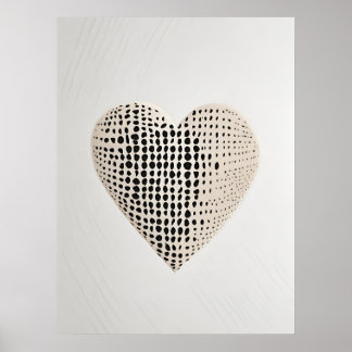 Poster Pontos e Polka Heart Design Artprint