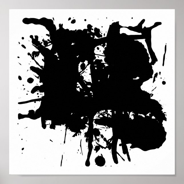 Póster Pontos negros Abstrato modernos (Frente)
