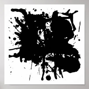 Póster Pontos pretos abstratos modernos