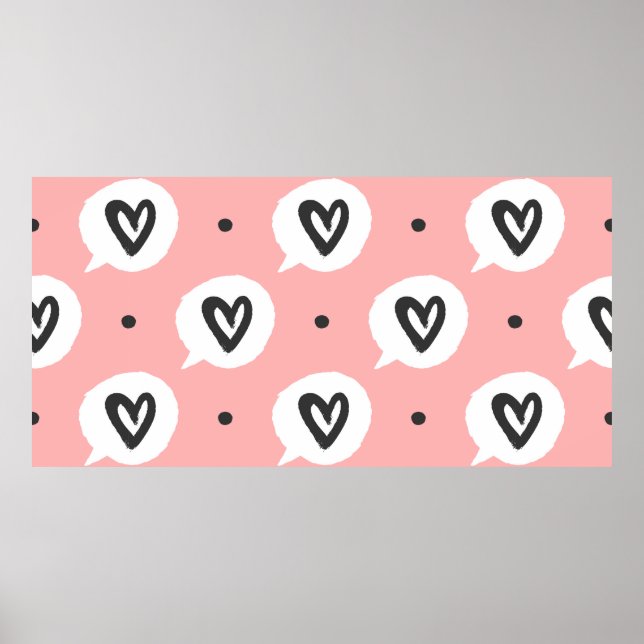 Poster Pontos redondos e bolhas de fala com contornos  (Frente)