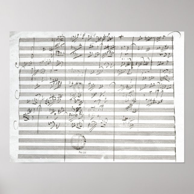 Poster Pontuação para o 3º Movimento da Sinfonia de 5 (Frente)