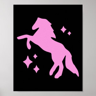 Poster Pony and Heels Lover Pink Girls Clubs Disco Birthd