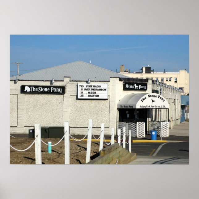 Poster Pony Pedra Pedra em Asbury Park NJ (Frente)