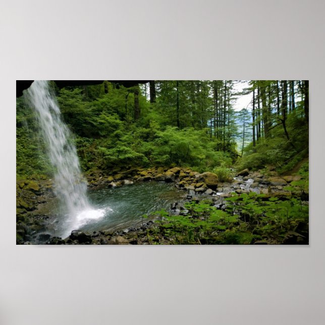 Poster Ponytail Falls, Oregon (Frente)
