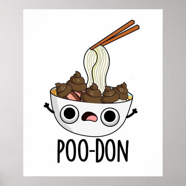 Poster Poo-don Funny Udon Pun  (Frente)