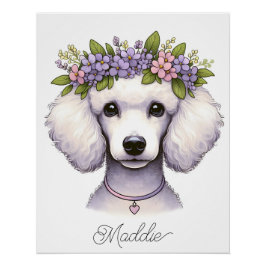 Póster Poodle bersery poster com nome