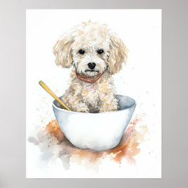 Poster Poodle de macarrão -