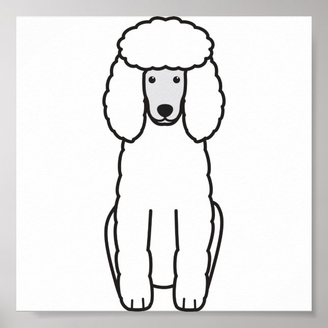 Poster Poodle Dog Cartoon (Frente)