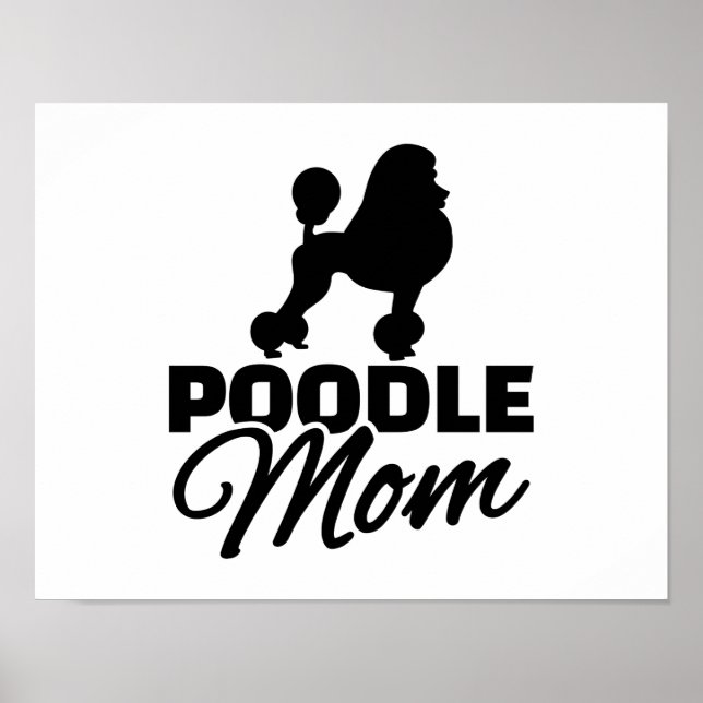Póster Poodle Mãe (Frente)