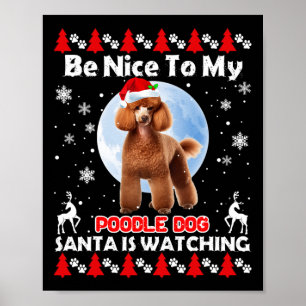 Poster Poodle Ufly Christmas É Bom Para Mim Papais noeis