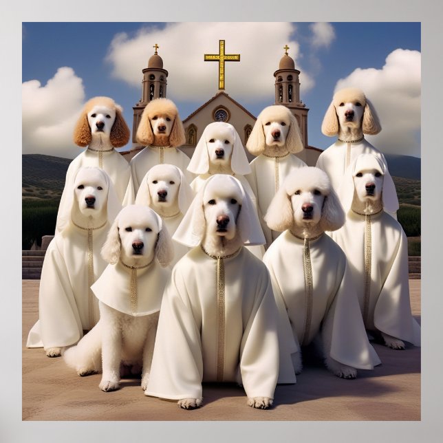 Poster poodles (gerados pelo ai) são membros (Frente)