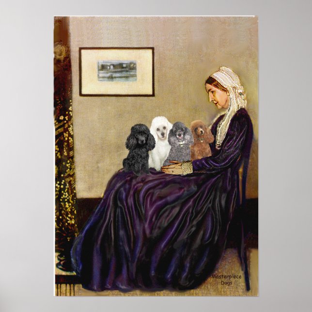 Póster Poodles (quatro) - A Mãe de Whistler (Frente)
