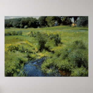 Póster Pool Medfield por Dennis Miller Bunker, Arte Antig
